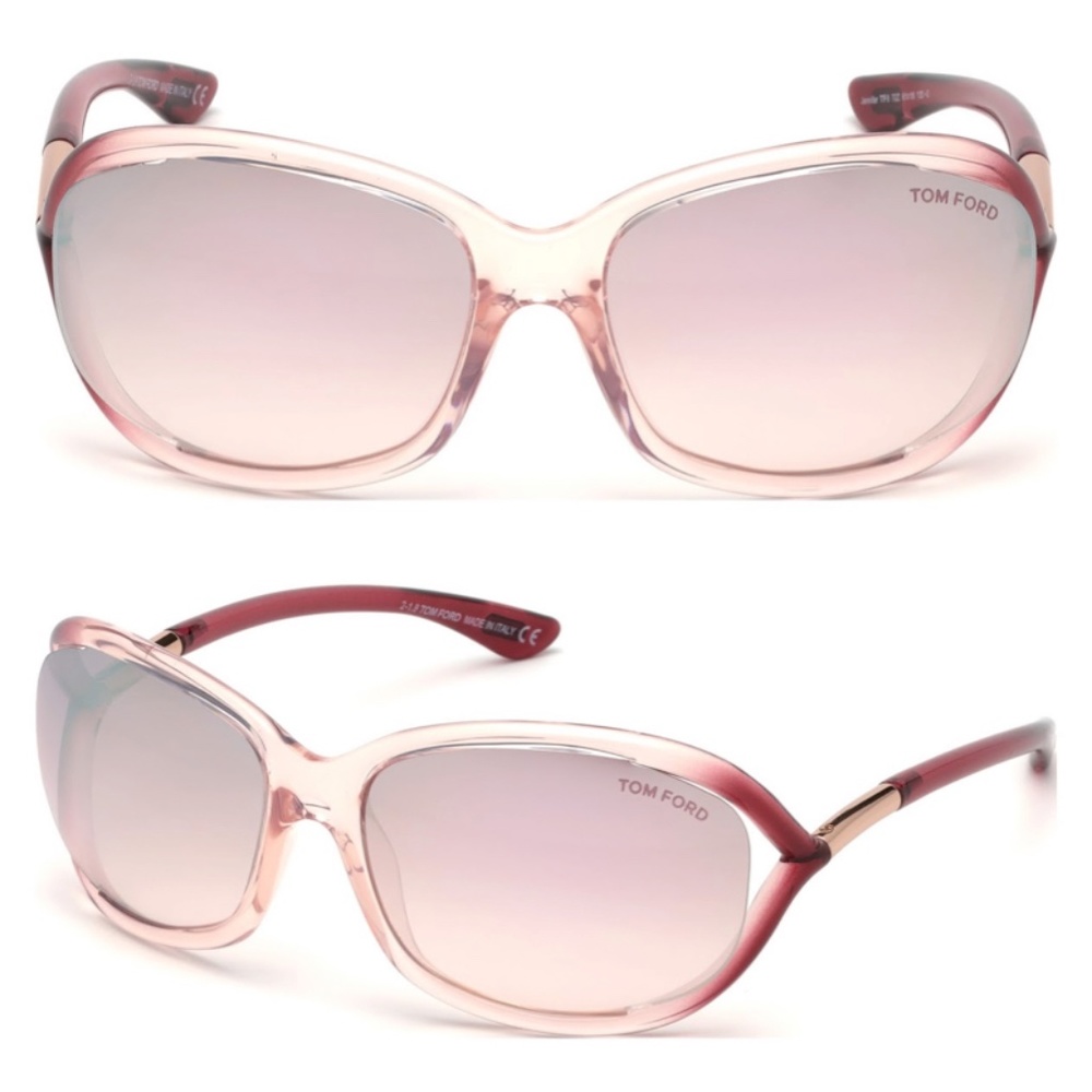 New TOM FORD Jennifer Pink Sunglasses